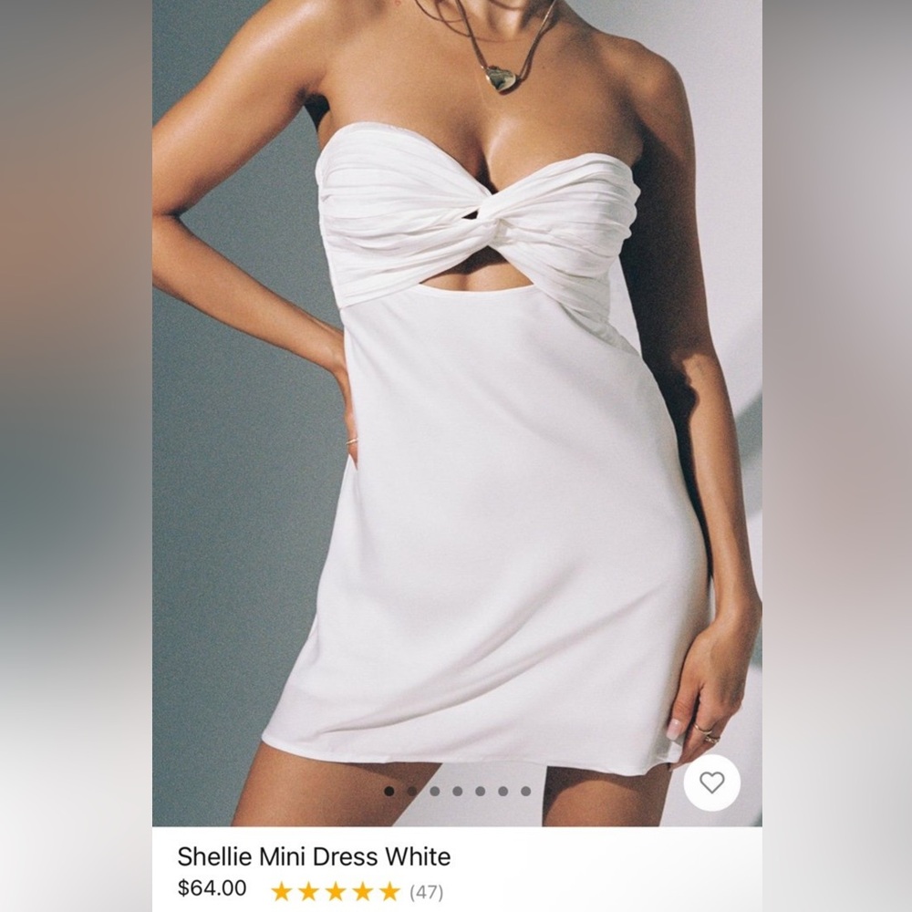 Princess Polly White Strapless Mini Dress